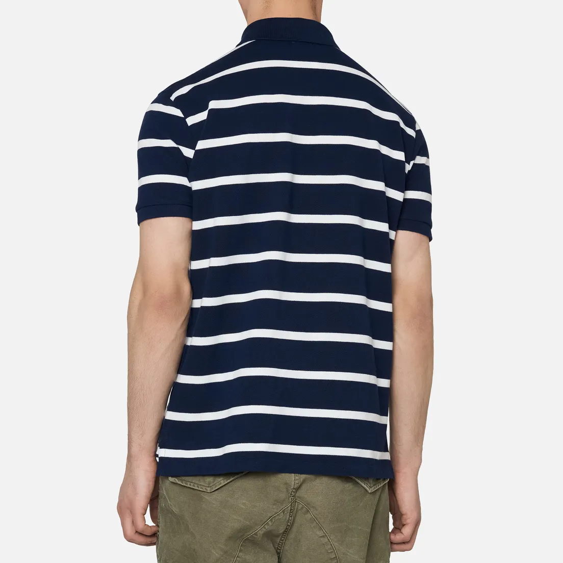 Polo Ralph Lauren Мужское поло Embroidered Bear Stripe Basic Mesh