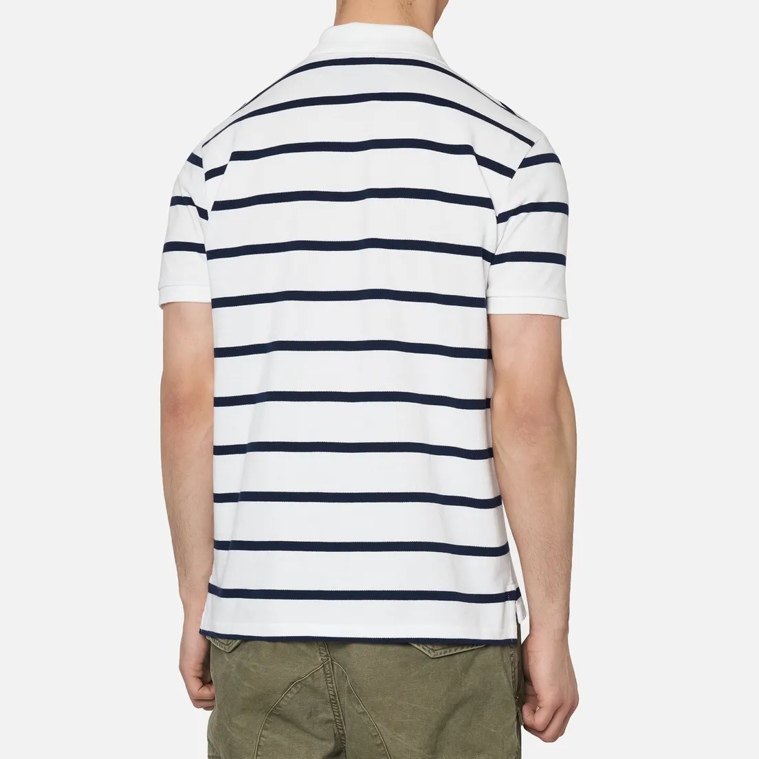 Polo Ralph Lauren Мужское поло Embroidered Bear Stripe Basic Mesh