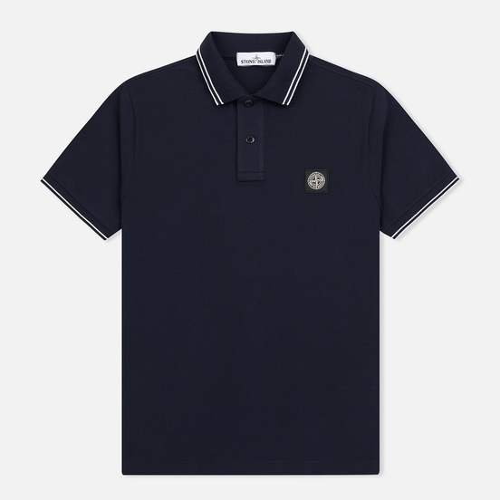 Мужское поло Stone Island Patch Program Navy Blue
