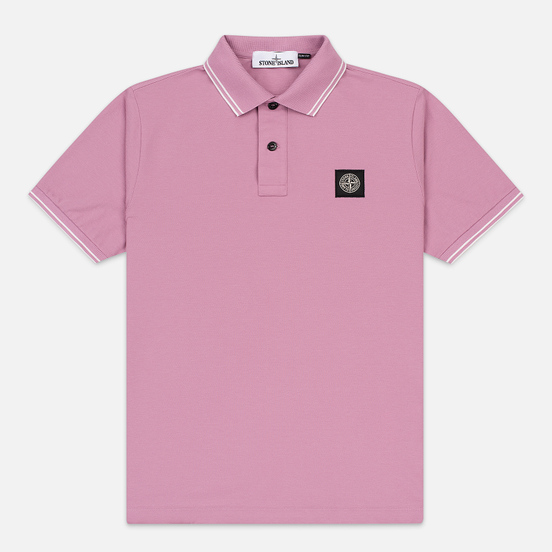 Мужское поло Stone Island Patch Program Quartz Pink