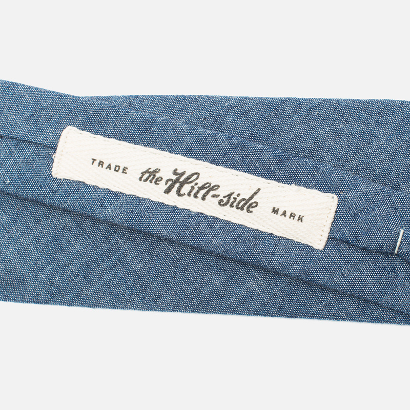 The Hill-Side Мужской галстук Pointed Selvedge Chambray