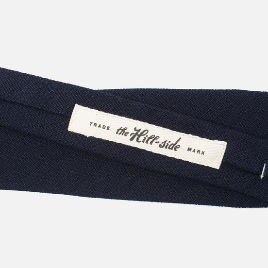 Мужской галстук The Hill-Side Pointed Selvedge Panama Cloth Indigo