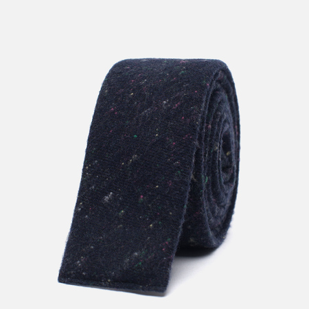 Мужской галстук The Hill-Side Square End Wool Blend Galaxy Tweed Navy