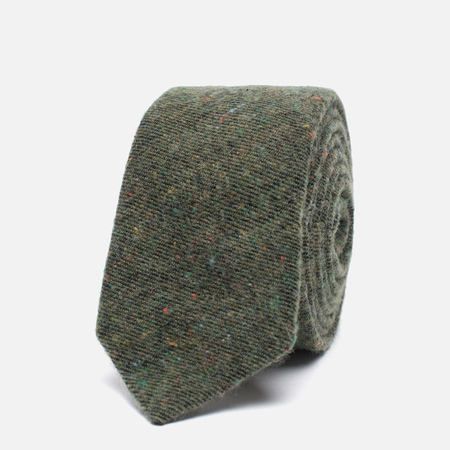 Мужской галстук The Hill-Side Wool Blend Galaxy Tweed Olive