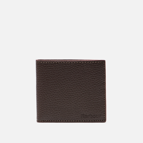 Кошелек Barbour Grain Leather Billfold Dark Brow