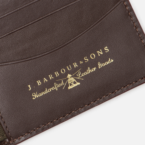 Кошелек Barbour Grain Leather Billfold Dark Brow