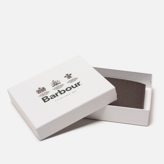 Кошелек Barbour Grain Leather Billfold Dark Brow