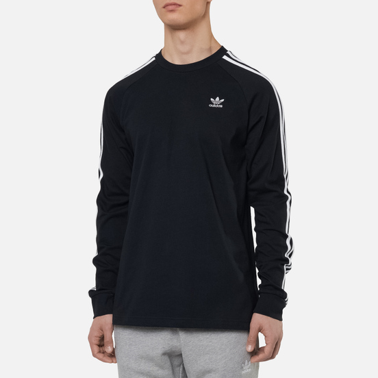 Мужской лонгслив adidas Originals 3-Stripes LS Black