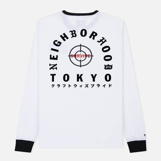 Мужской лонгслив adidas Originals x Neighborhood Logo Tokyo White