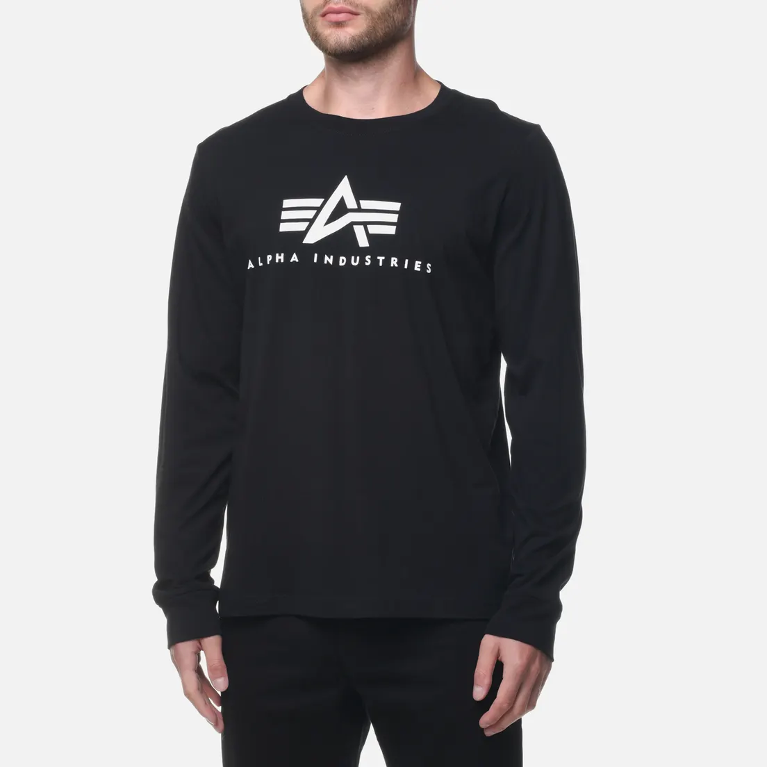 Alpha Industries Мужской лонгслив Basic Logo
