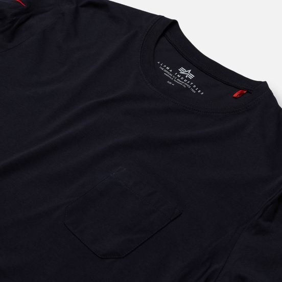 Мужской лонгслив Alpha Industries Nasa LS Replica Blue