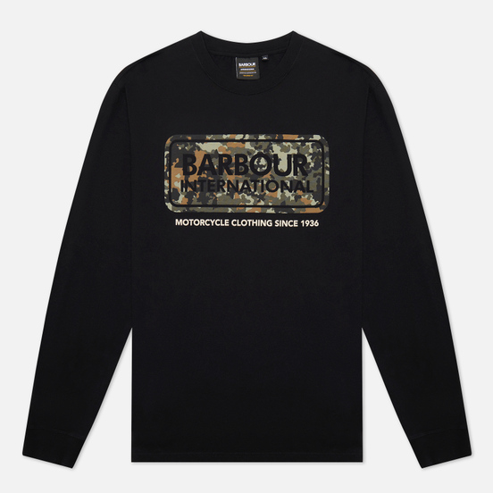 Мужской лонгслив Barbour International Camo Logo Black