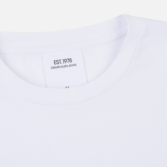 Мужской лонгслив Calvin Klein Jeans Est. 1978 Modernist Logo Bright White/OK