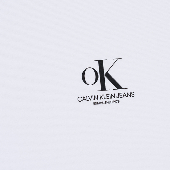 Мужской лонгслив Calvin Klein Jeans Est. 1978 Modernist Logo Bright White/OK
