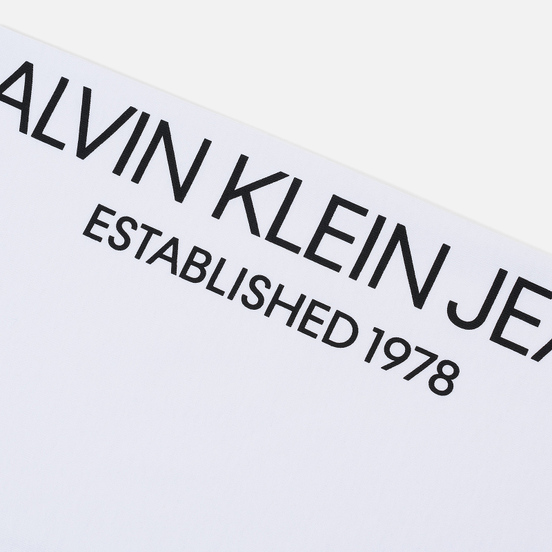 Мужской лонгслив Calvin Klein Jeans Est. 1978 Modernist Logo Bright White/OK