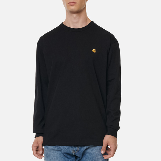 Мужской лонгслив Carhartt WIP L/S Chase Black/Gold