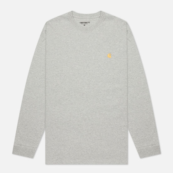 Мужской лонгслив Carhartt WIP L/S Chase Grey Heather/Gold