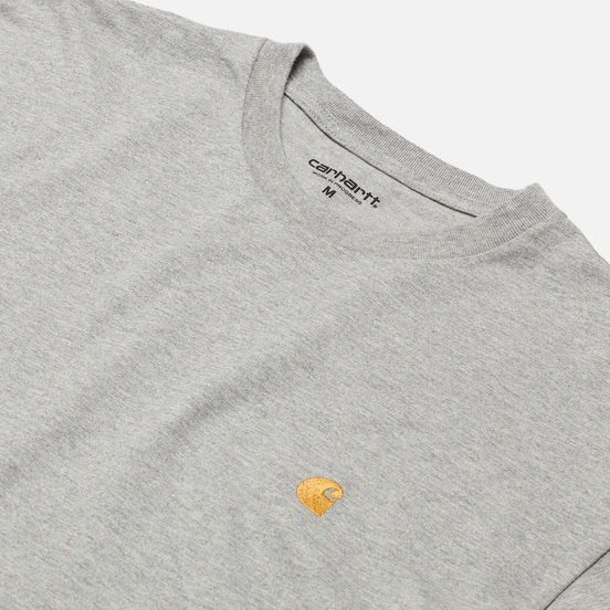 Мужской лонгслив Carhartt WIP L/S Chase Grey Heather/Gold