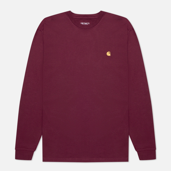 Мужской лонгслив Carhartt WIP L/S Chase Shiraz/Gold