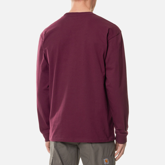 Мужской лонгслив Carhartt WIP L/S Chase Shiraz/Gold