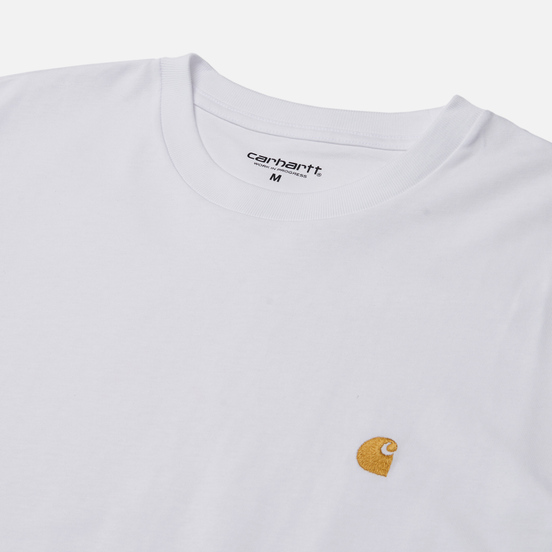 Мужской лонгслив Carhartt WIP L/S Chase White/Gold