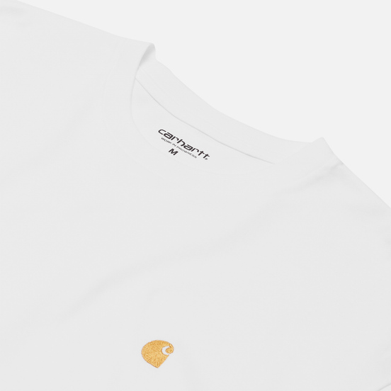 Мужской лонгслив Carhartt WIP L/S Chase White/Gold