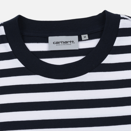 Мужской лонгслив Carhartt WIP L/S Scotty Pocket Stripe Dark Navy/White