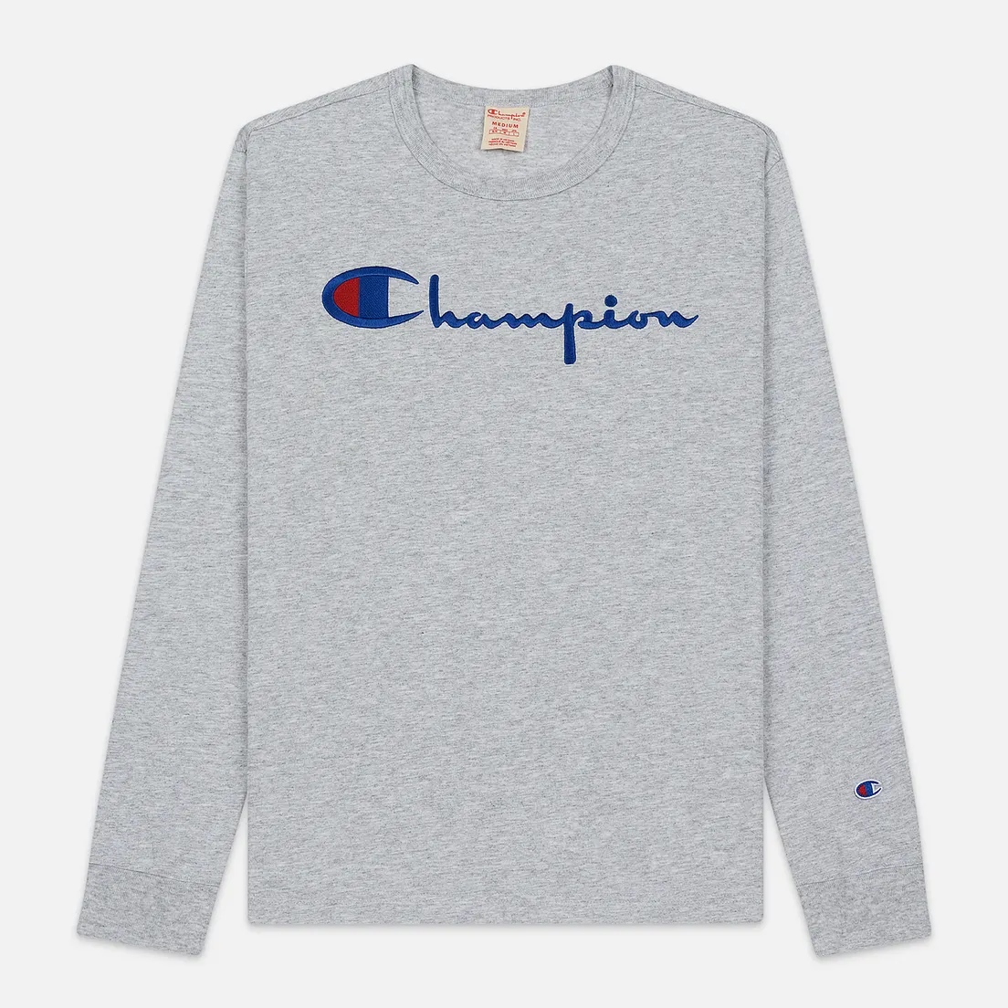 Champion Reverse Weave Мужской лонгслив Big Script Crew Neck
