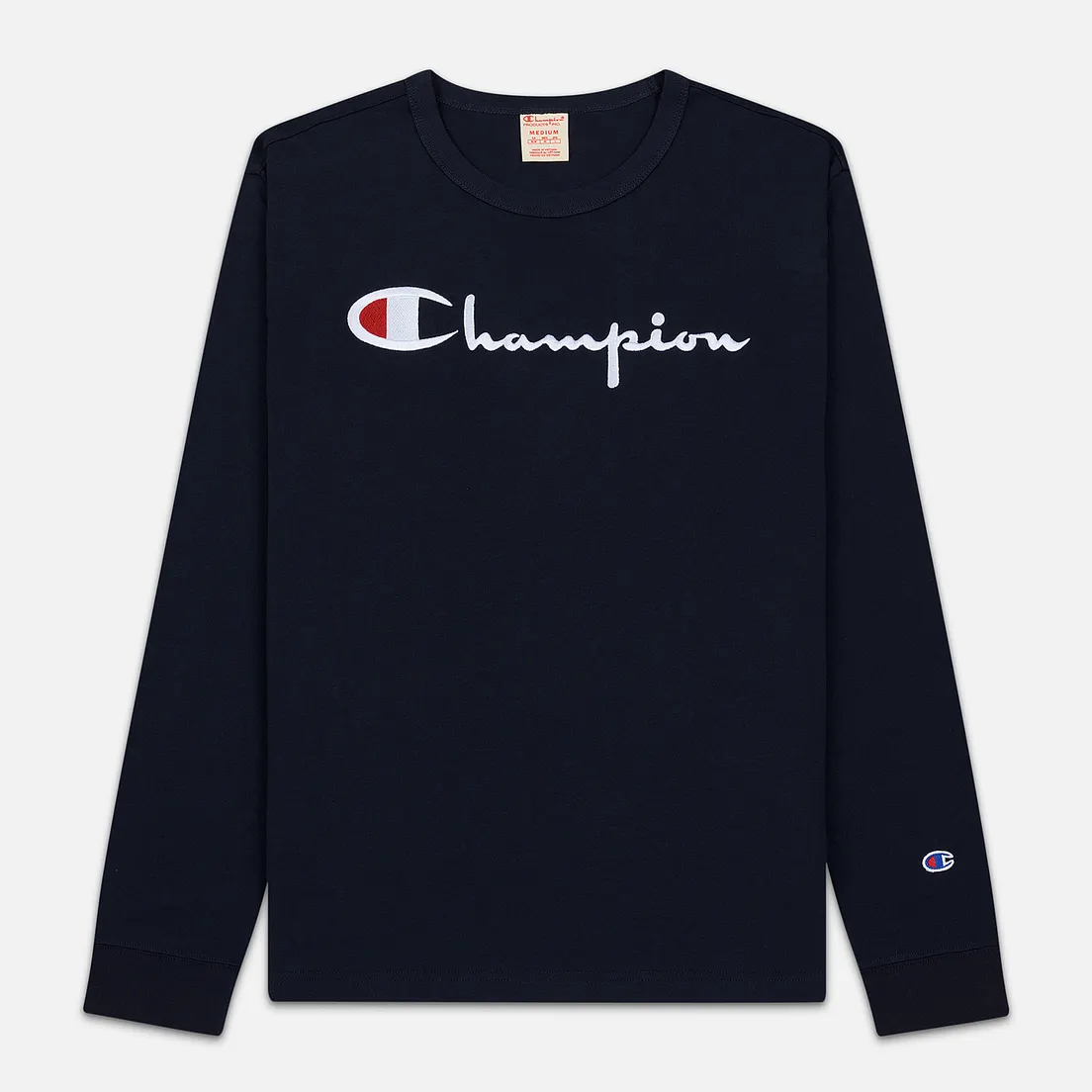Champion Reverse Weave Мужской лонгслив Big Script Crew Neck