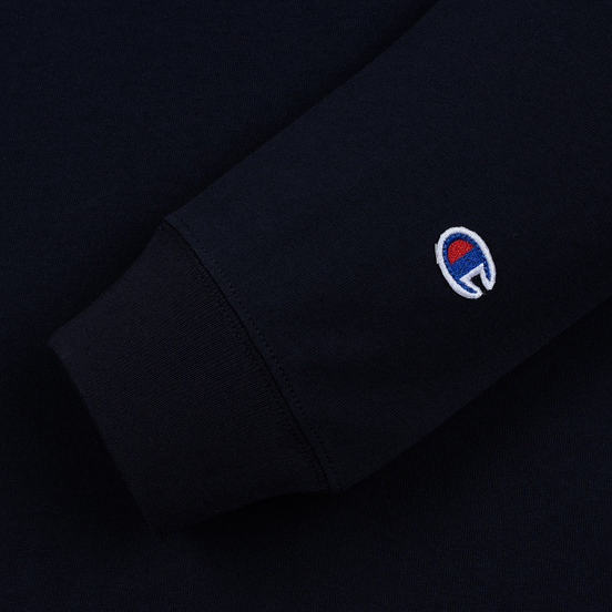 Мужской лонгслив Champion Reverse Weave Big Script Crew Neck Navy