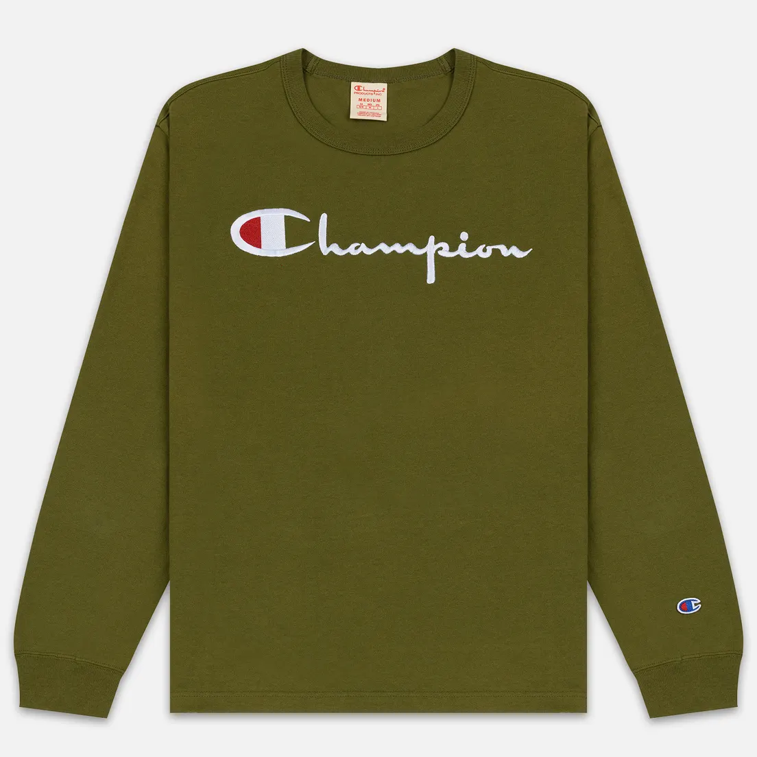 Champion Reverse Weave Мужской лонгслив Big Script Crew