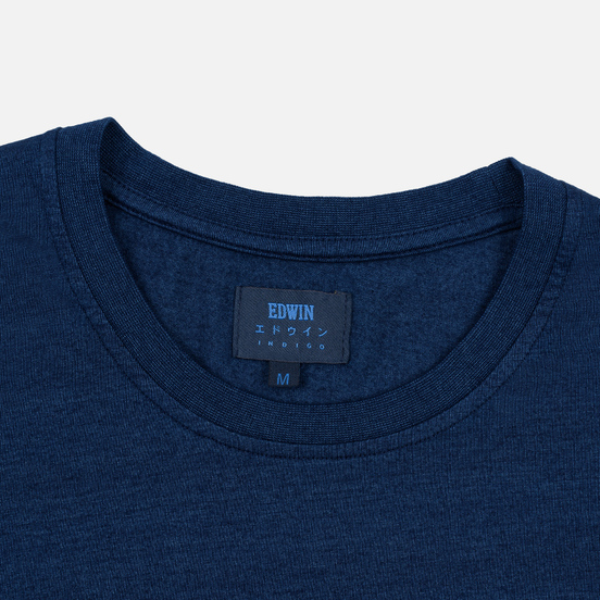 Мужской лонгслив Edwin Power To The Peaceful Garment Wash Mid Indigo