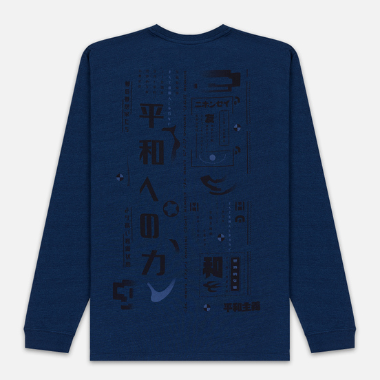 Мужской лонгслив Edwin Power To The Peaceful Garment Wash Mid Indigo