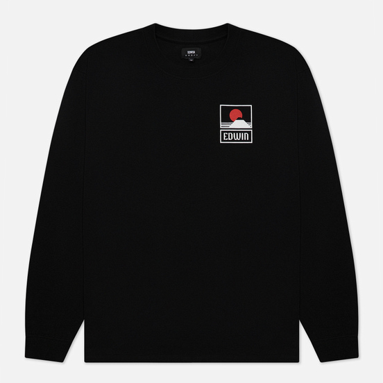 Мужской лонгслив Edwin Sunset On Mount Fuji Black Garment Washed