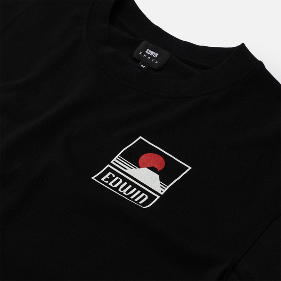 Мужской лонгслив Edwin Sunset On Mount Fuji Black Garment Washed