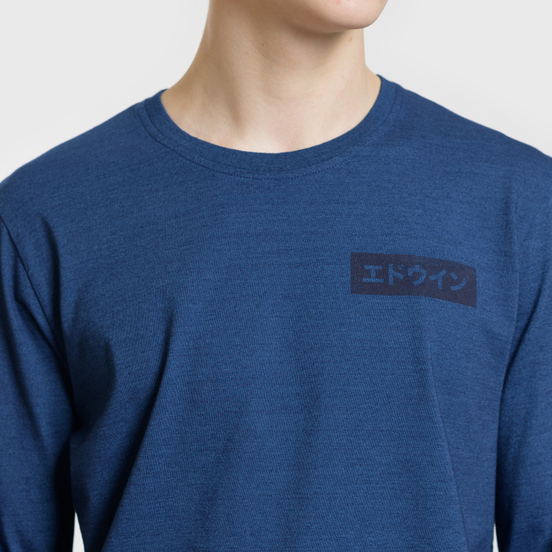 Мужской лонгслив Edwin Worldwide Love Mid Indigo Garment Washed