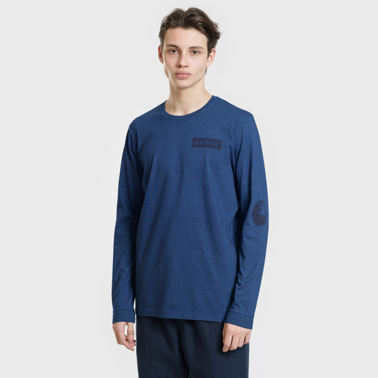 Мужской лонгслив Edwin Worldwide Love Mid Indigo Garment Washed