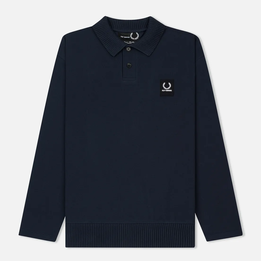 Fred Perry x Raf Simons Мужской лонгслив Rib Collar Polo