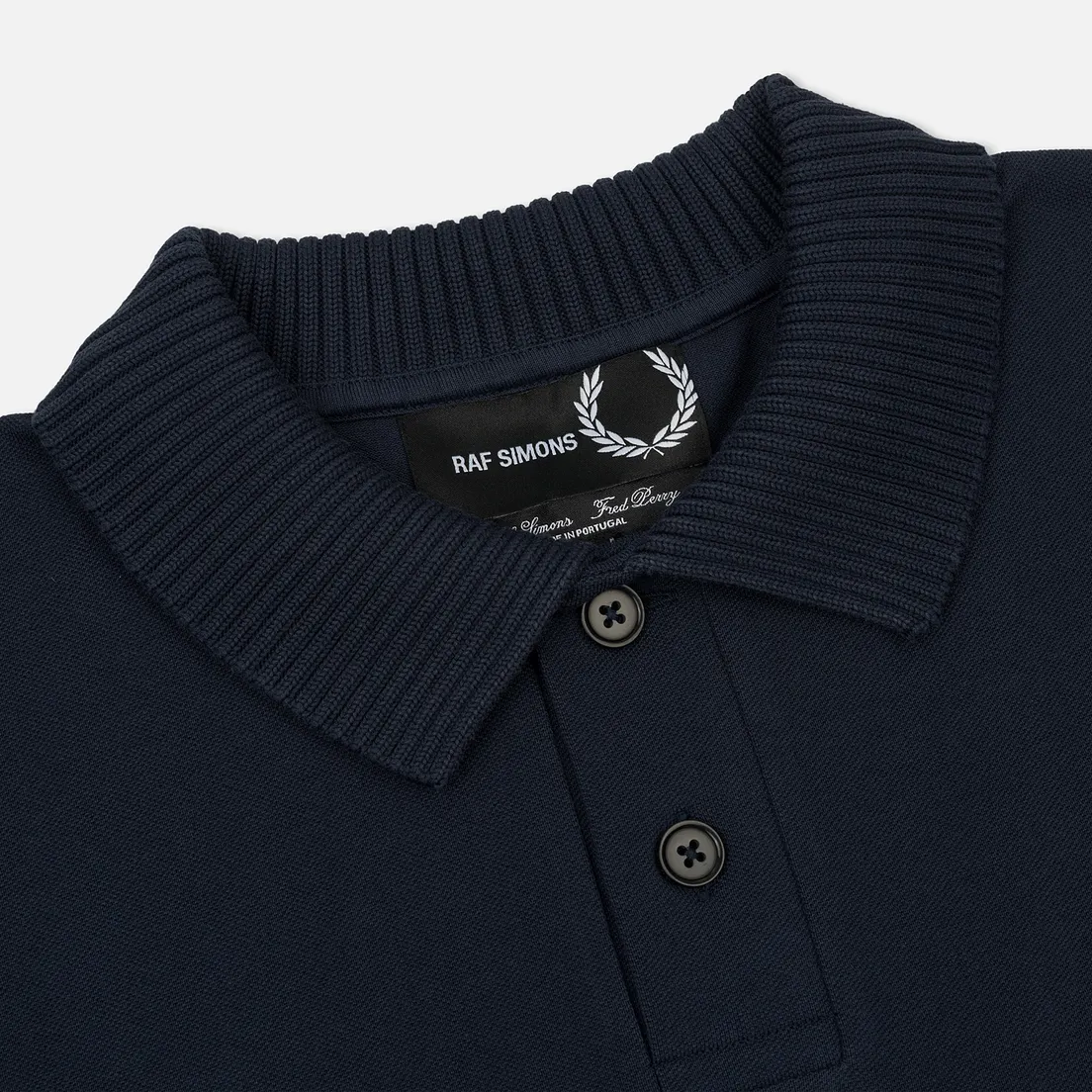 Fred Perry x Raf Simons Мужской лонгслив Rib Collar Polo
