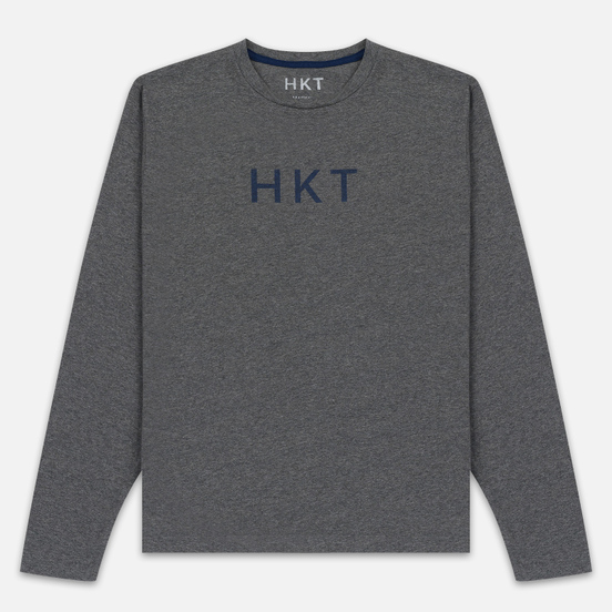 Мужской лонгслив Hackett Logo HKT Dark Grey Marl