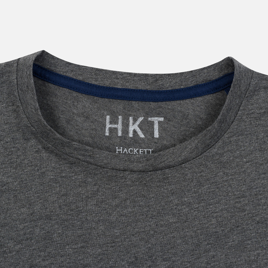 Мужской лонгслив Hackett Logo HKT Dark Grey Marl