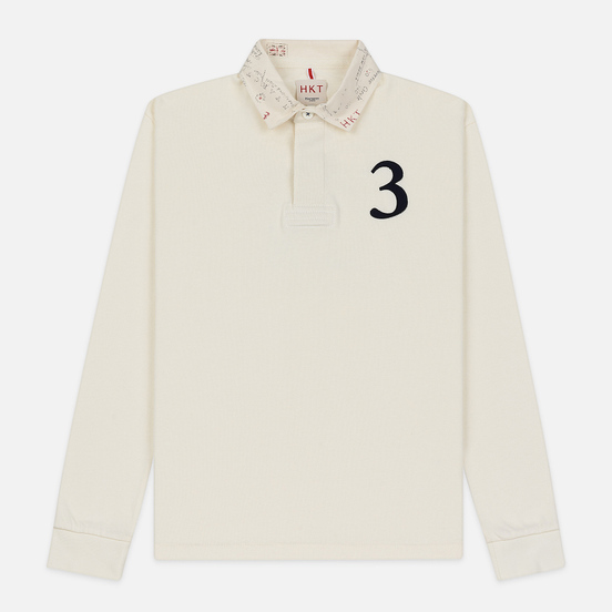 Мужской лонгслив Hackett Logo HKT Patch Rugby Chalk
