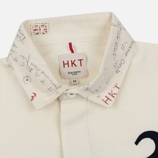 Мужской лонгслив Hackett Logo HKT Patch Rugby Chalk