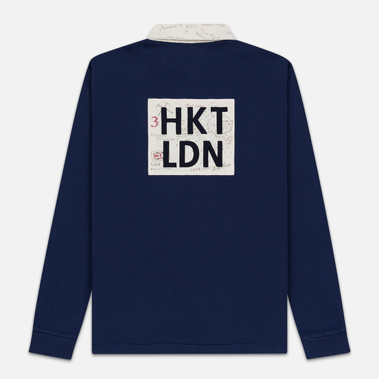 Мужской лонгслив Hackett Logo HKT Patch Rugby Ink