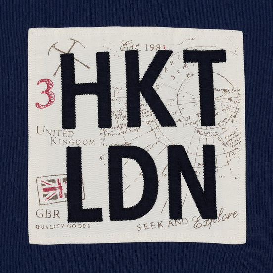 Мужской лонгслив Hackett Logo HKT Patch Rugby Ink