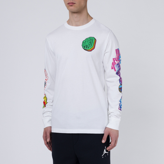 Мужской лонгслив Jordan Photo Repeat White