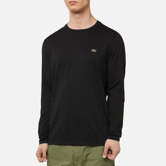 Мужской лонгслив Lacoste Crew Neck Pima Cotton Black