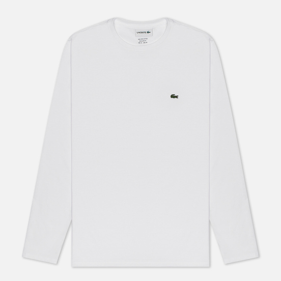 Мужской лонгслив Lacoste Crew Neck Pima Cotton White