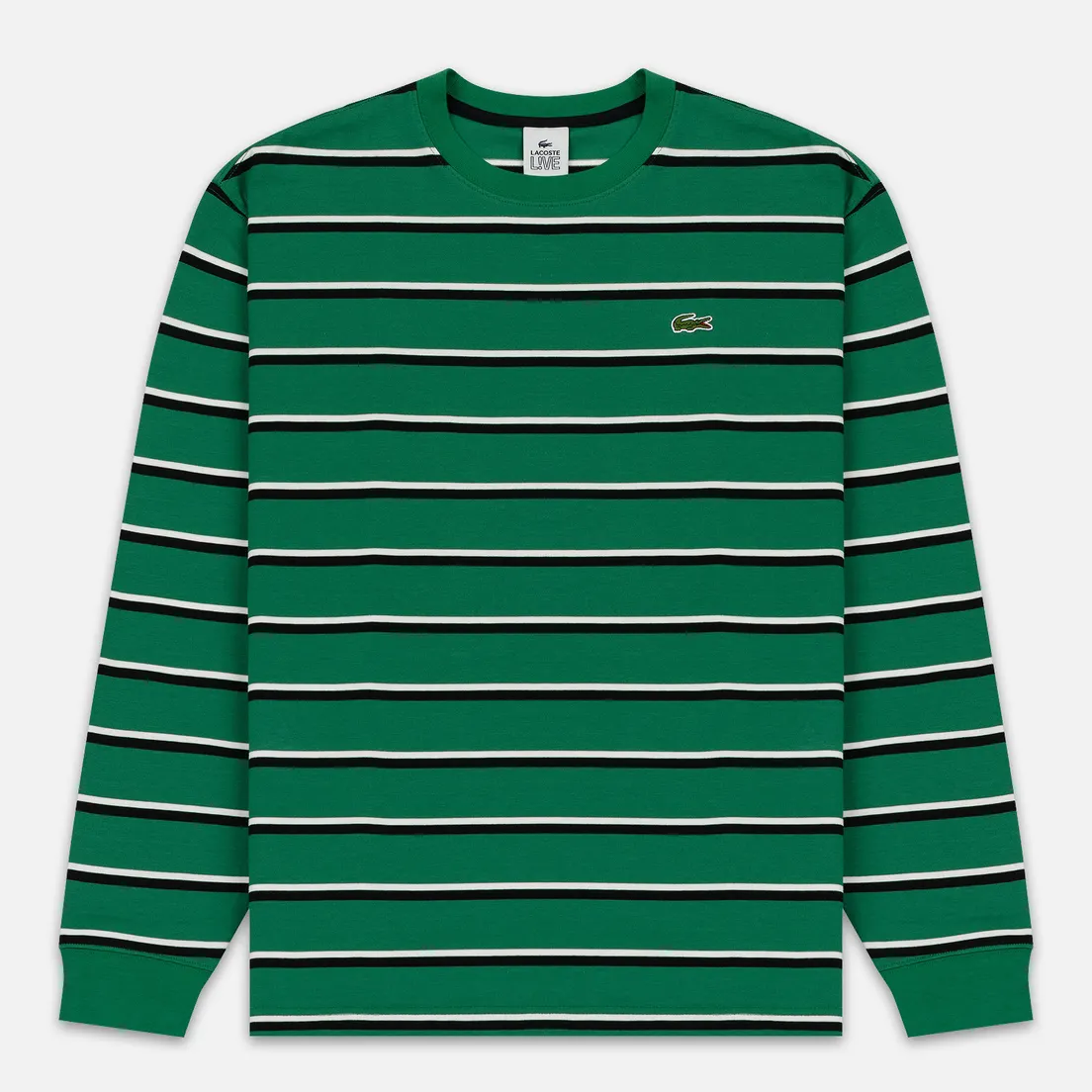 Lacoste Live Мужской лонгслив Crew Neck Striped Cotton