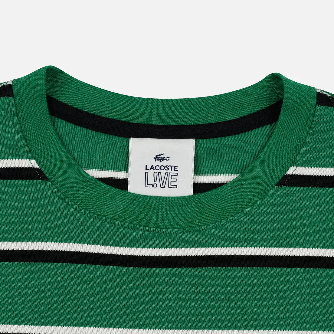 Lacoste Live Мужской лонгслив Crew Neck Striped Cotton